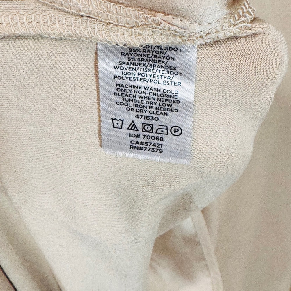 Ann Taylor Top Women M Beige Long Sleeve Puff Shoulder Pleats Neutral Old Money - Picture 4 of 9